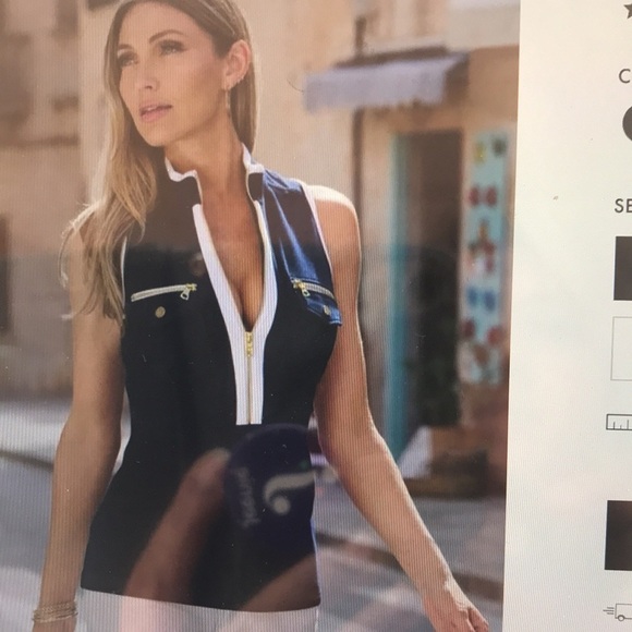 Orange/coral “bird of paradise color”Sleeveless chic zip tank NWT IN PACKAGE - Picture 14 of 16